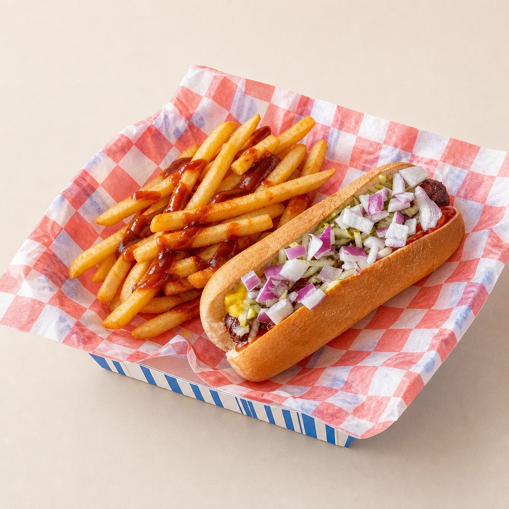 Beef Hot Dog Combo.