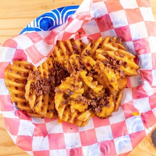 Bacon/Cheddar Waffle Fries.